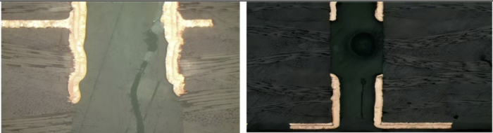 Gas Bubble-Type Copper-Free Holes