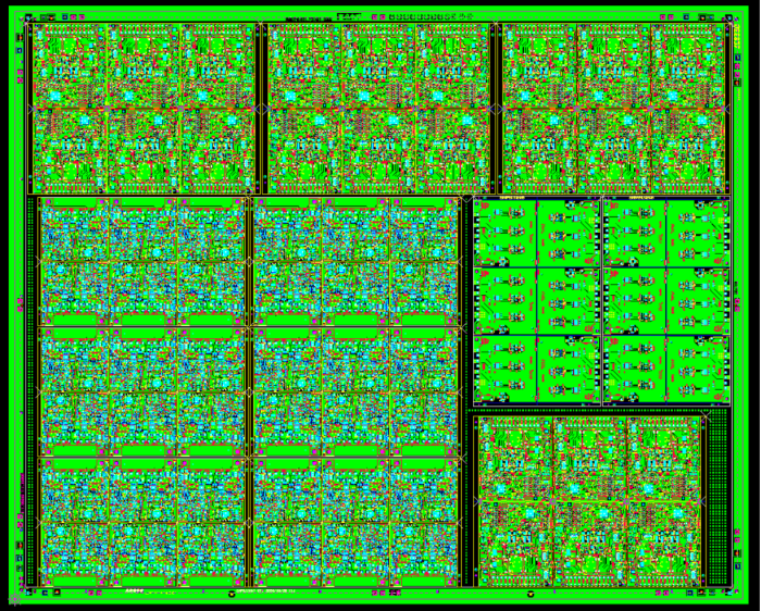 3 types PCB are produced in one working panel